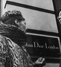 Yves Saint Laurent in front of Christian Dior Lond