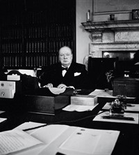 Sir Winston Churchill in the Cabinet Room, 1940, by Cecil Be