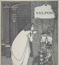 Aubrey Beardsley, Volpone Adoring His Treasure, 1898