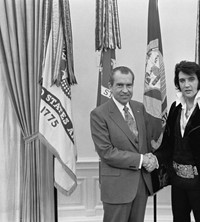 Elvis Presley and President Richard Nixon