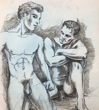 Barrington_Sketch of Two Men-980