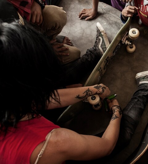 Nepal Himalayas Pokhara Skaterpark skaters