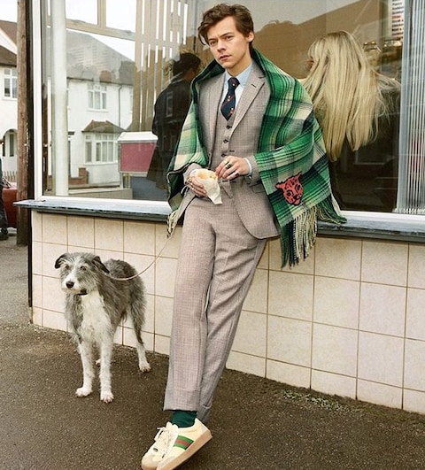 Harry Styles for Gucci Tailoring Campaign model 2018
