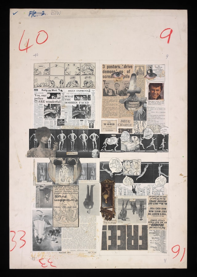 Paste-up boards designed by Martin Sharp for Oz #1