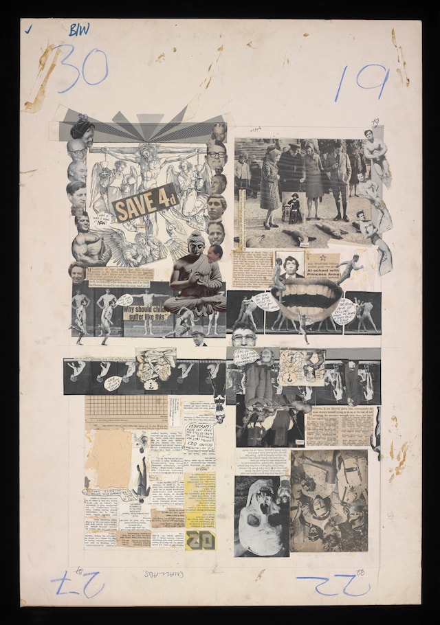 Paste-up boards designed by Martin Sharp for Oz #1