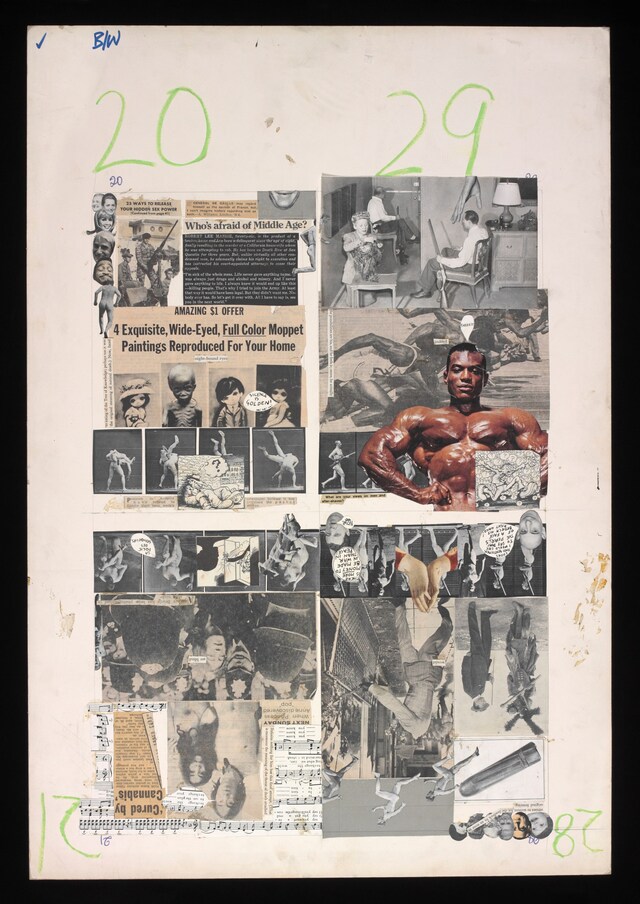 Paste-up boards designed by Martin Sharp for Oz #1