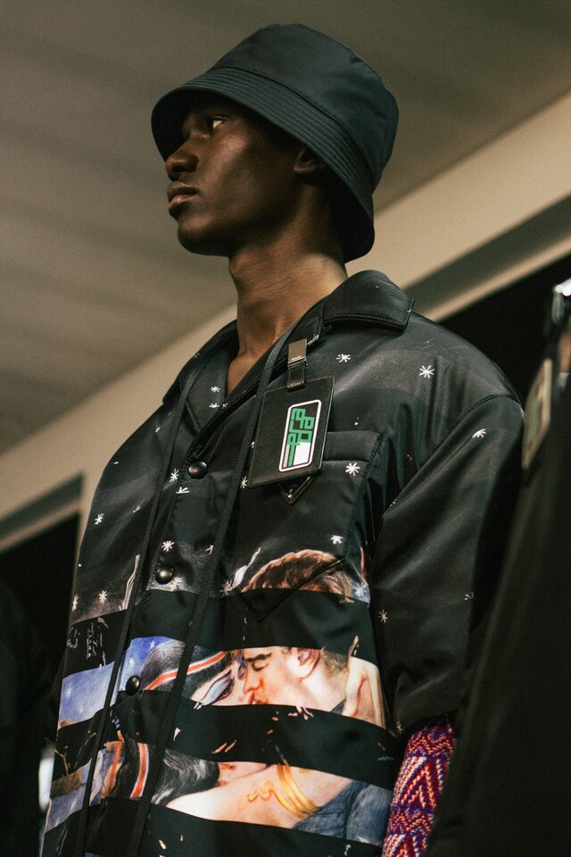 Prada A/W18 AW18 Fall 2018 men's fashion backstage