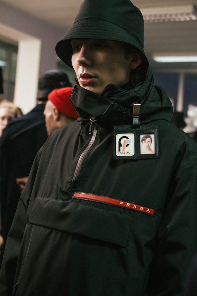 Prada A/W18 AW18 Fall 2018 men's fashion backstage
