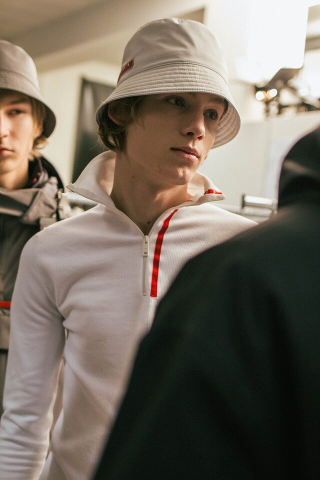 Prada A/W18 AW18 Fall 2018 men&#39;s fashion backstage