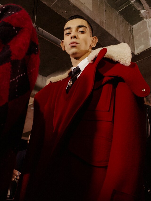 Backstage Alexander McQueen Men's Sarah Burton 2018 AW18