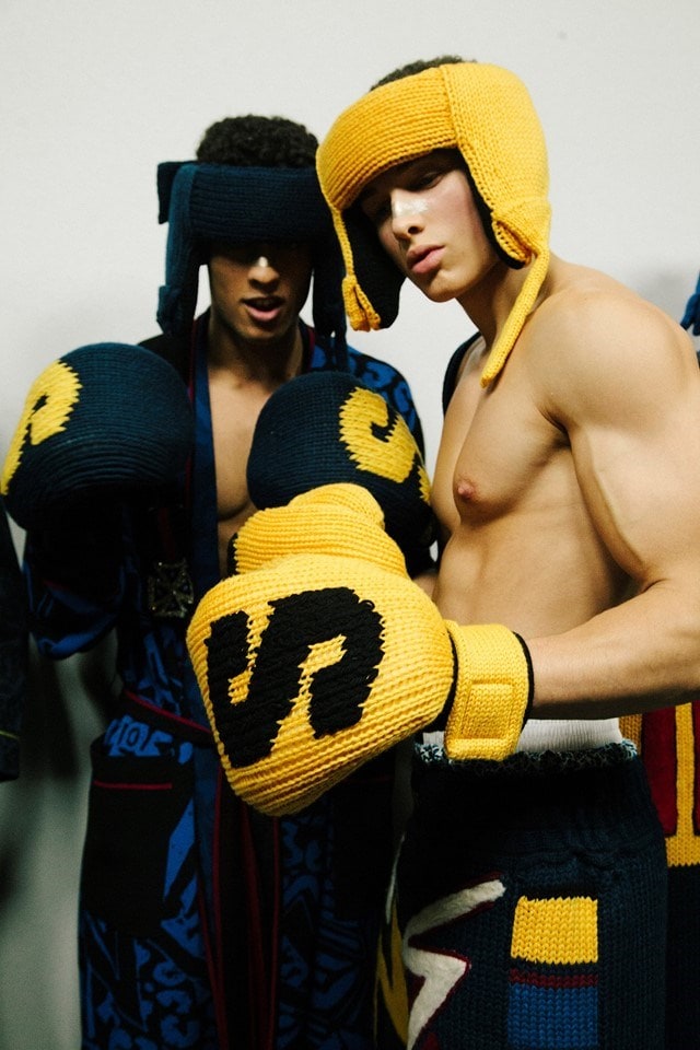 Sibling brand label fashion London backstage knitwear