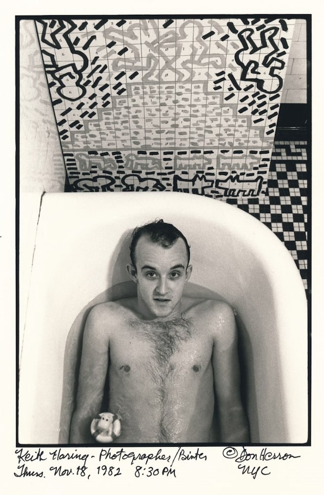 Don Herron bath tub shots Keith Haring