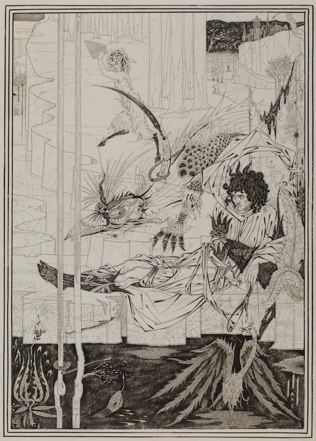 Aubrey Beardsley, How Arthur saw the Questing Beast, 1893