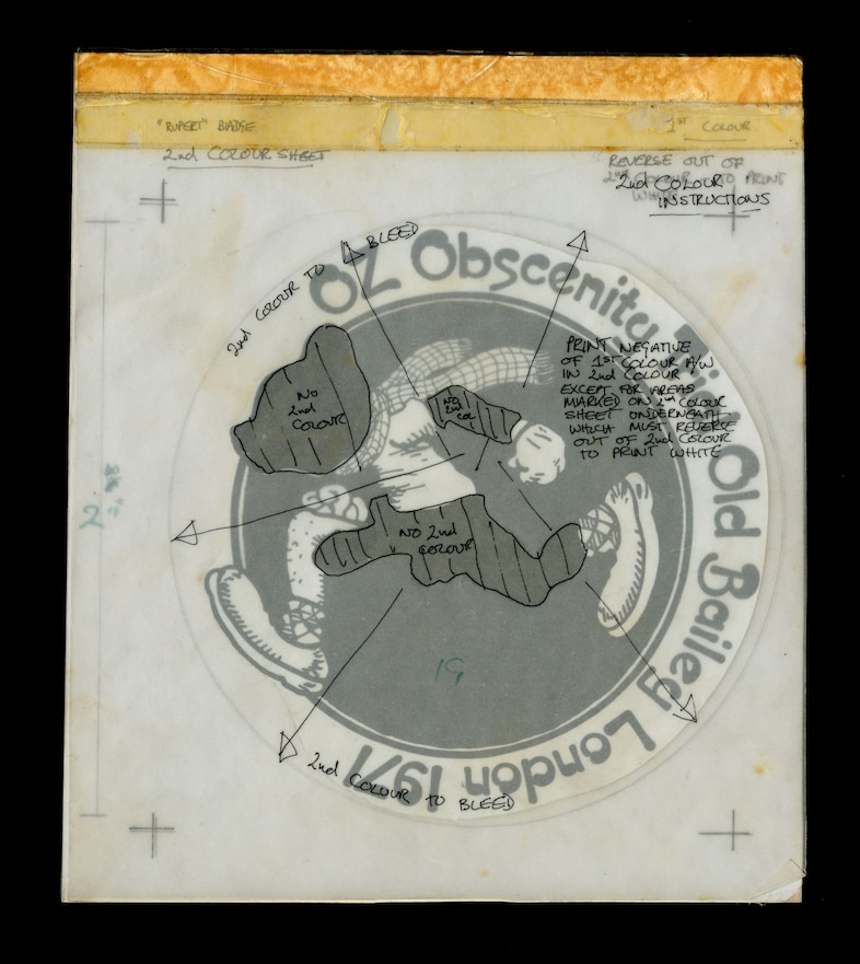 Oz Obscenity Trial campaign image design with mark