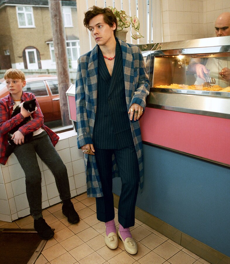Harry Styles for Gucci Tailoring Campaign model 2018