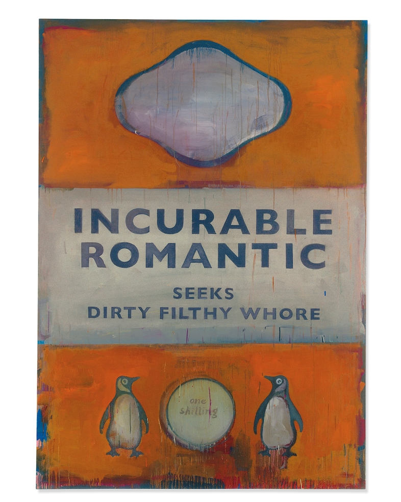 Lot 23, Harland Miller, Incurable romantic seeks f