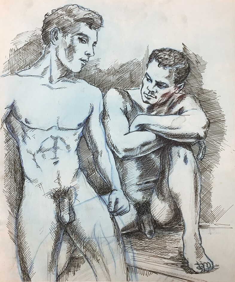 Barrington_Sketch of Two Men-980