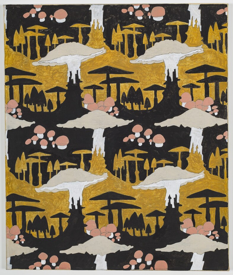 4. Alex Morrison, ‘Mushroom Motif’ (Black and Ochr