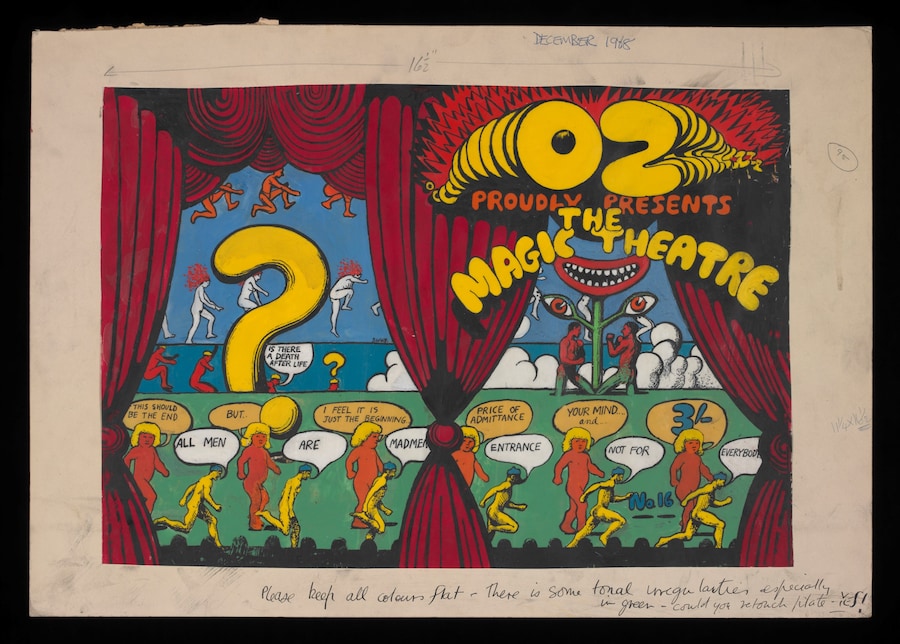 Cover artwork by Martin Sharp for Oz #16 - The Mag