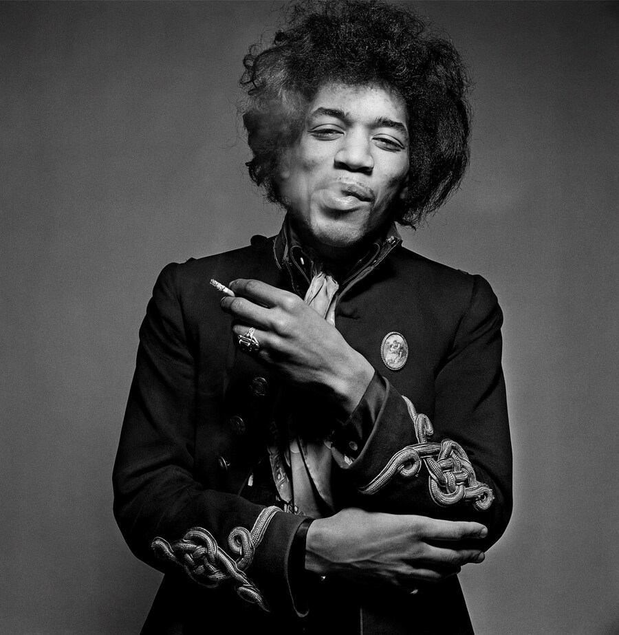 Gered Mankowitz Jimi Hendrix Smoking cigarette fashion