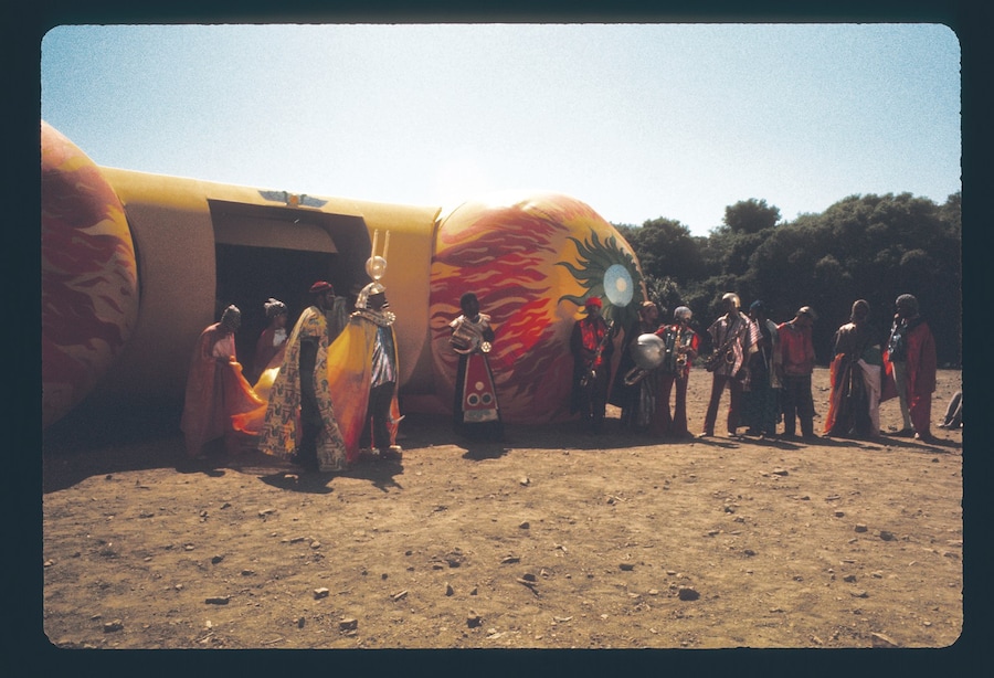 SunRa arrival with Arkestra