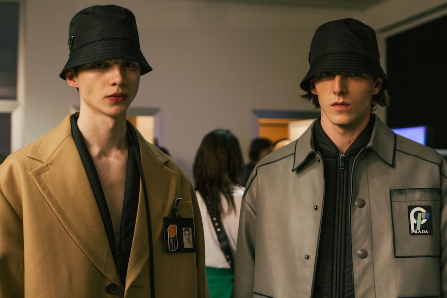 Prada A/W18 AW18 Fall 2018 men's fashion backstage