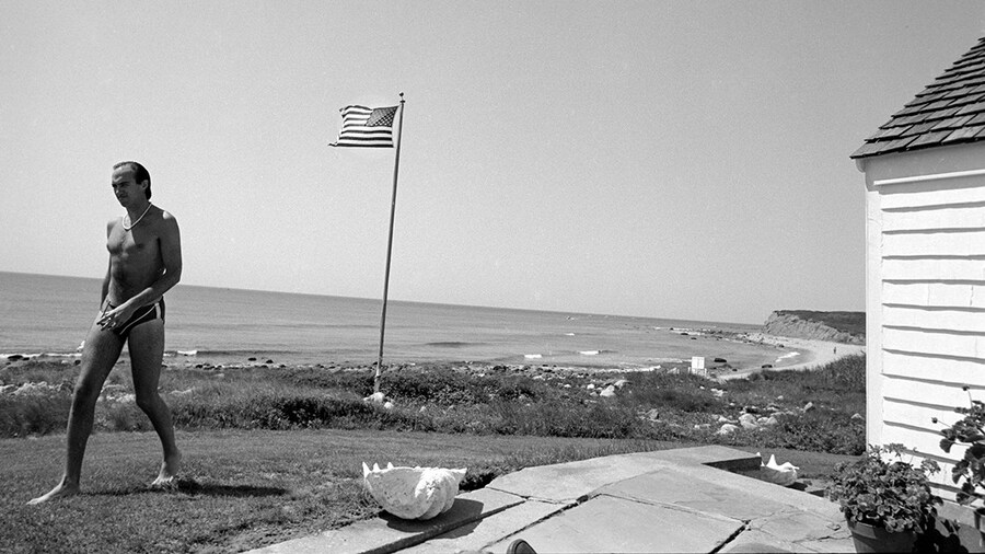Montauk House with Flagpole and Jon Gould crop edi