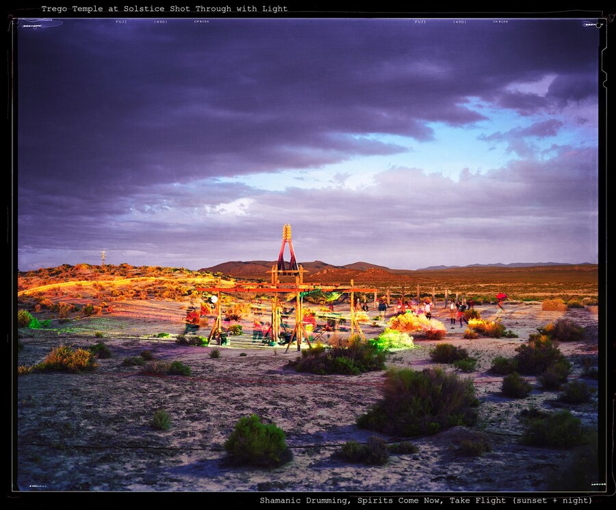 Trego Temple at Solstice Shot Through with Light; 