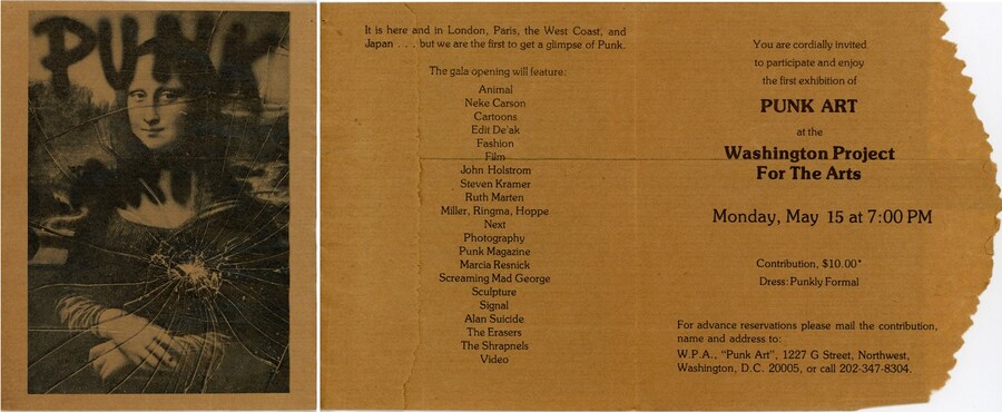 2 Punk Invite - Front and back, printed on paper b