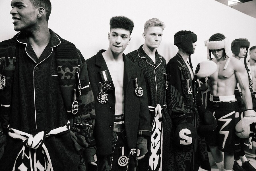 Sibling brand label fashion London backstage knitwear