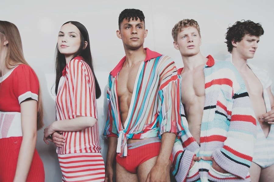 Sibling brand label fashion London backstage knitwear