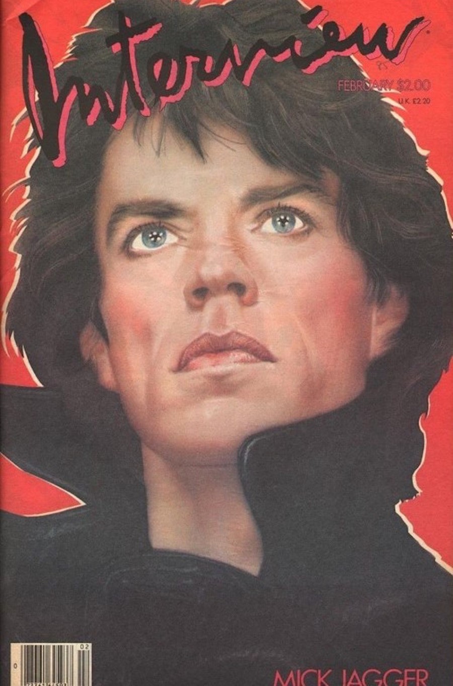 Mick Jagger on the cover of Interview magazine