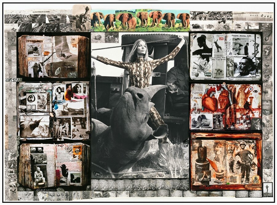 Peter Beard collage