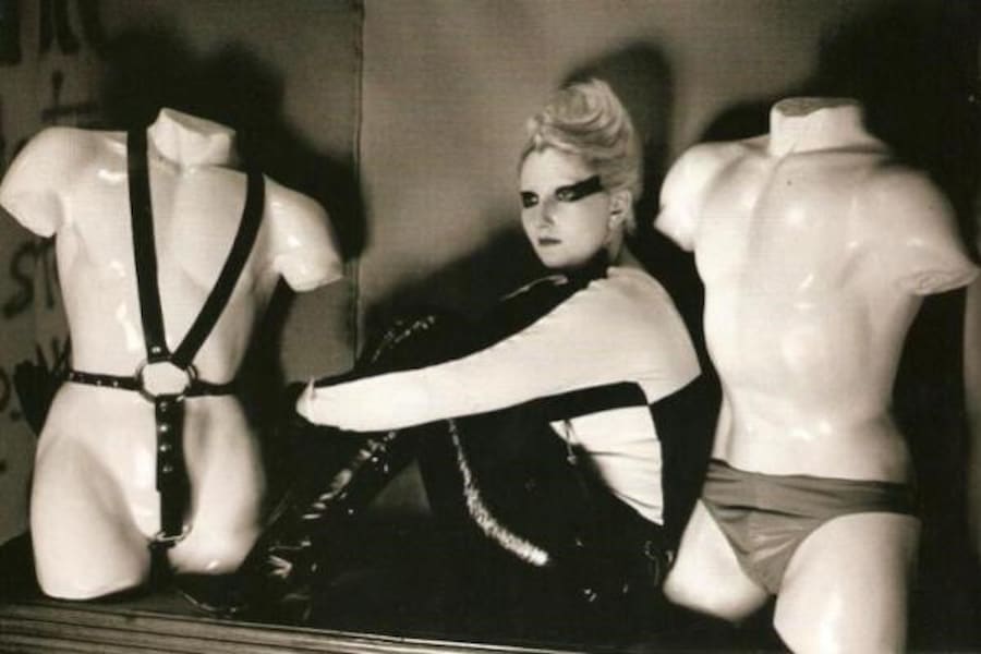 The London Leatherman fetish wear seen on busts wi