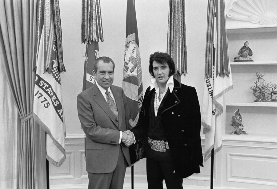Elvis Presley and President Richard Nixon