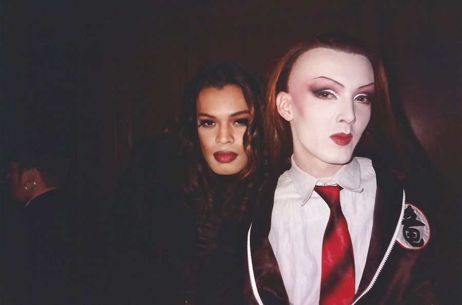 Francine and Kabuki out on the town. 1993