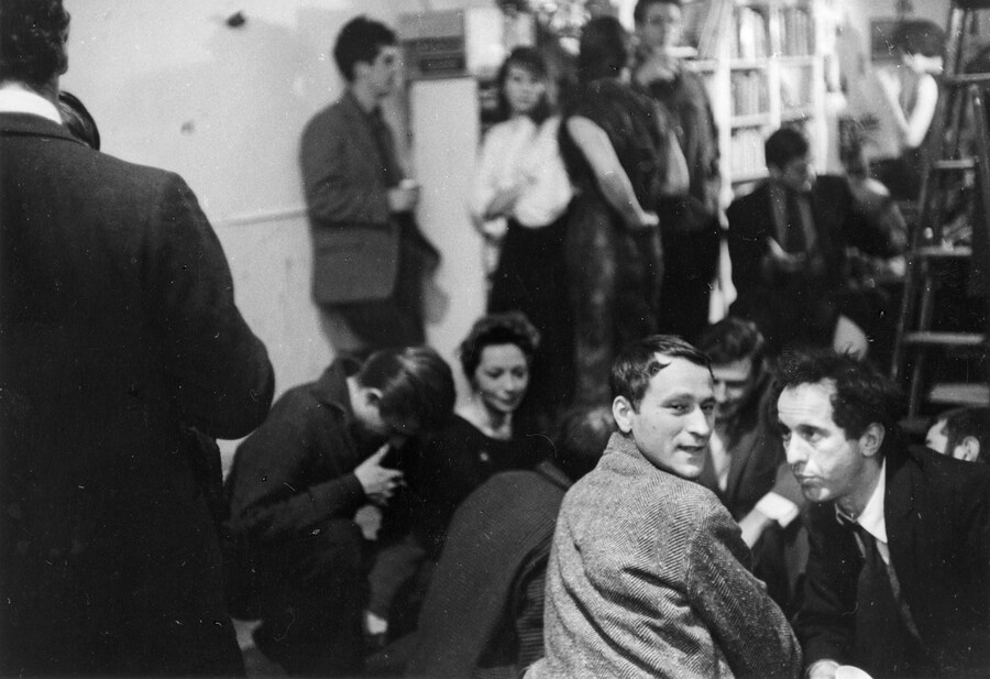 With Robert Frank, on last day of filming Pull My 